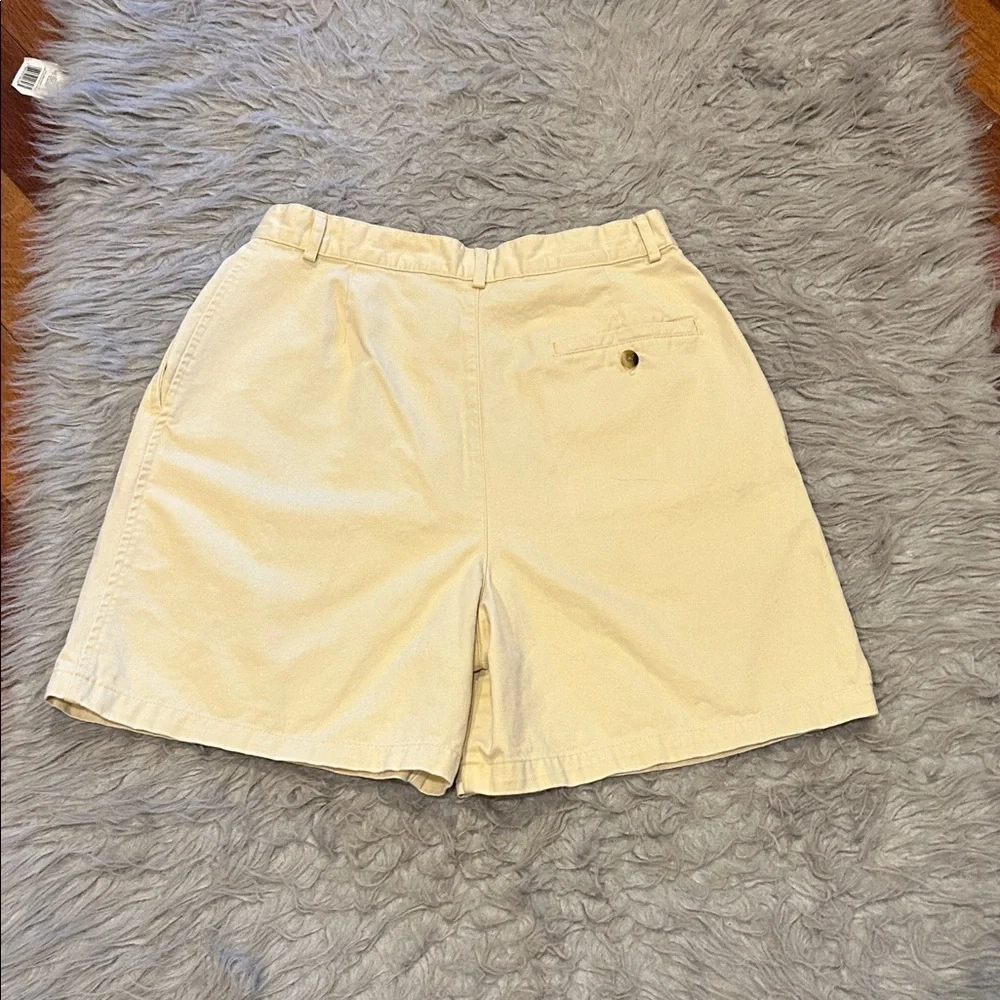 Lands‎ end women’s cream cotton high waisted shorts